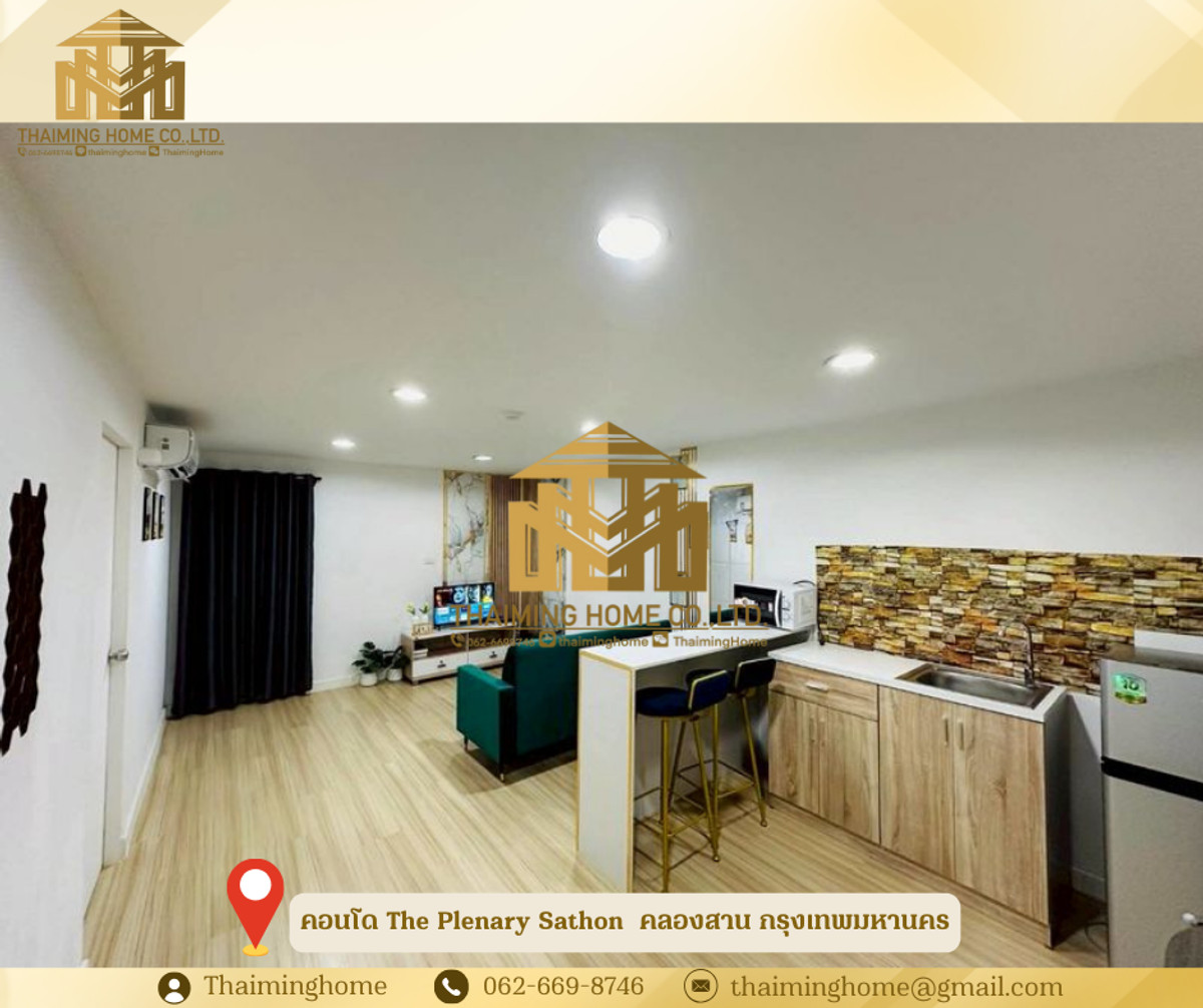 For RentCondoWongwianyai, Charoennakor : Condo for rent, The Plenary Sathon, 40 sq.m., Khlong San, Bangkok 