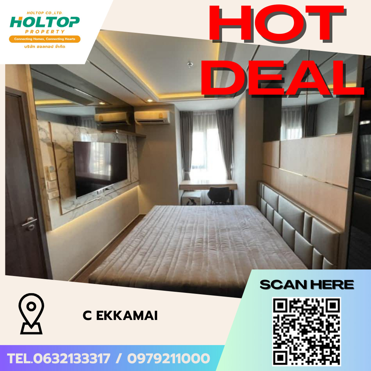 For RentCondoSukhumvit, Asoke, Thonglor : #L026 🎉 100369 Condo for rent  C Ekkamai