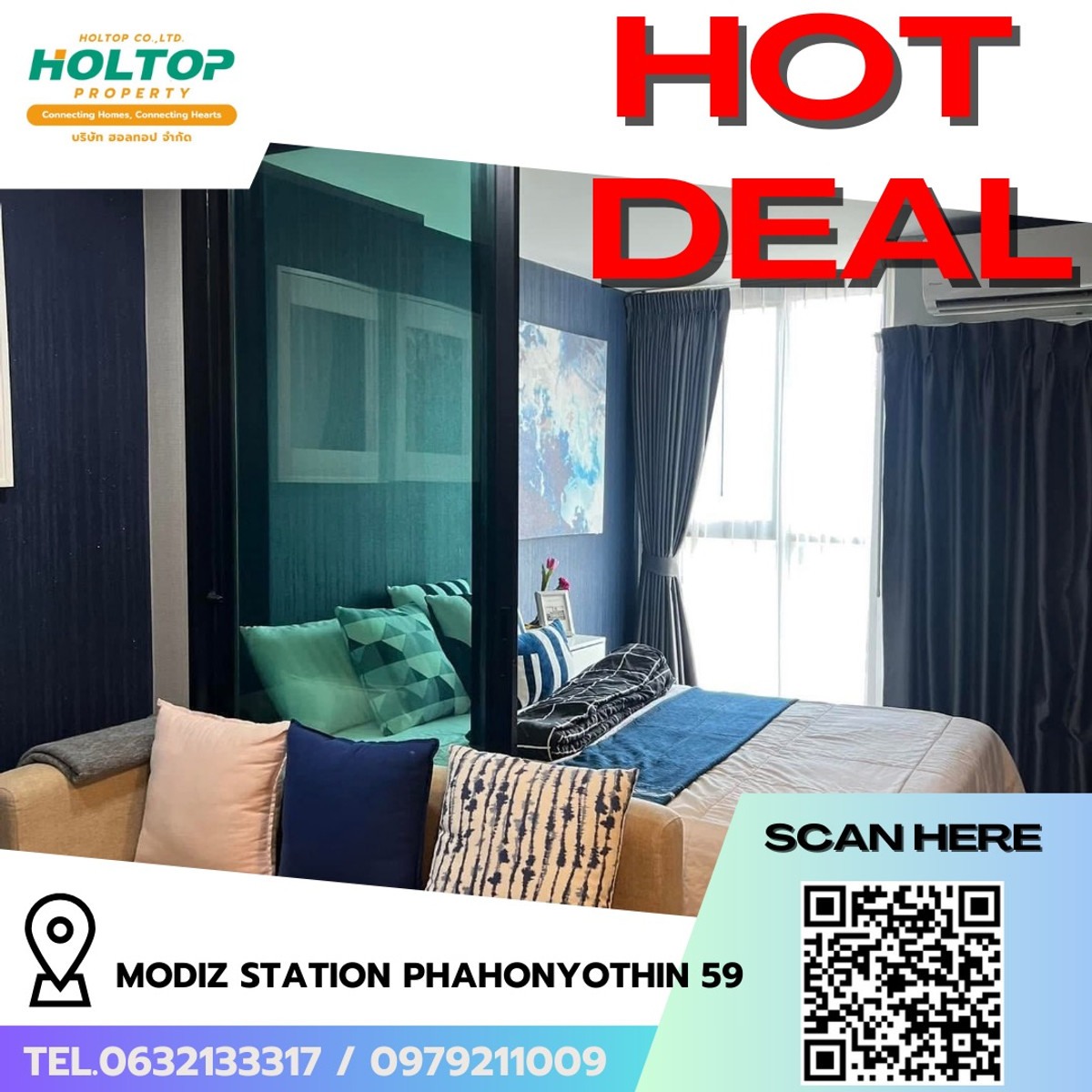 For RentCondoVipawadee, Don Mueang, Lak Si : #R9588 🎉 100369 Condo for rent: Modiz Station Phahonyothin 59 (Previous code R2101)