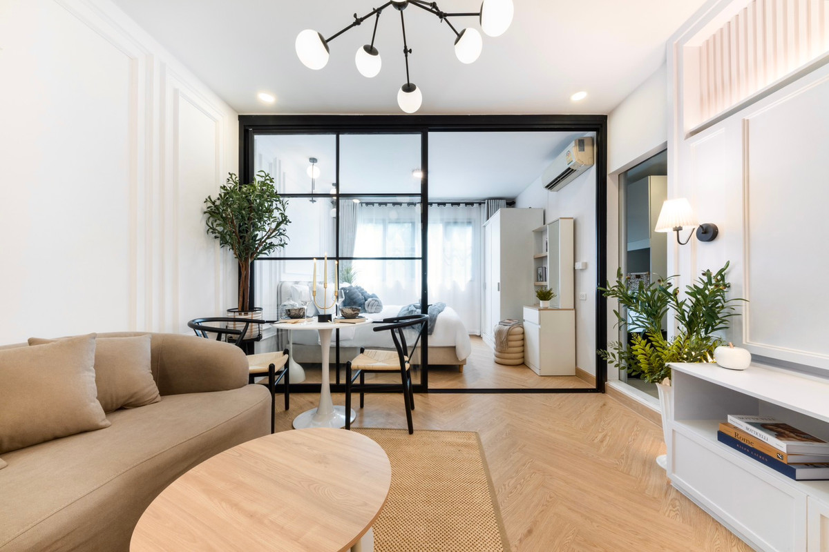 ขายคอนโดนวมินทร์ รามอินทรา : 🟢น็อต อยู่สบาย พร้อมดูแล / วิวสวน วิวสระ / คอนโด Renovate ใหม่สวยๆได้ไปตามภาพ /🟢 ขายคอนโด ดี คอนโด รามอินทรา ใกล้ รถไฟฟ้า มัยลาภ 4xx m