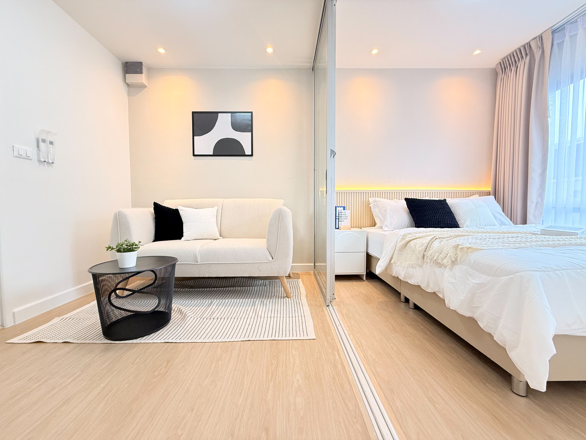 ขายคอนโดลาดพร้าว101 แฮปปี้แลนด์ : ขายห้องตกแต่งใหม่พร้อมอยู่ Plum​ Condo ลาดพร้าว101 ใกล้​เดอะมอลล์บางกะปิ