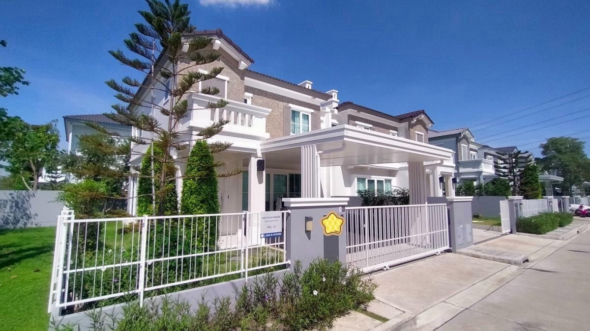 For RentHouseBangna, Bearing, Lasalle : ♻️Corner House for Rent – Anya Bangna with Private Garden