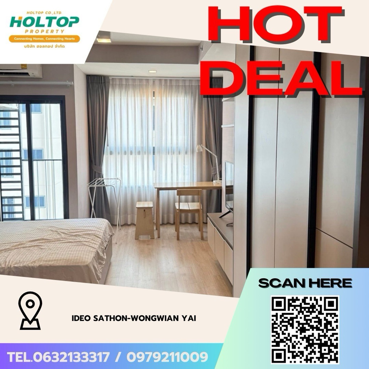 For RentCondoWongwianyai, Charoennakor : #Z4930💥 100369 🔥Condo for rent Ideo Sathon-Wongwian Yai (original code S1022)