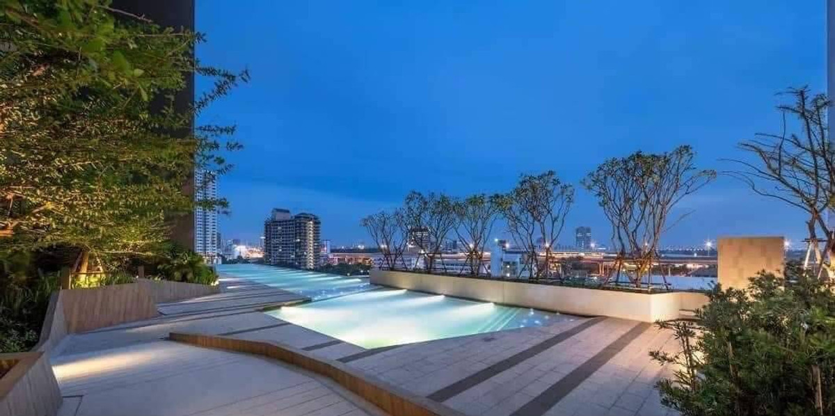 For SaleCondoRattanathibet, Sanambinna : 🔥 Urgent sale! Beautiful room, full river view, The Politan Rive (The Politan Rive), corner room, high floor, Chao Phraya view + city view, very beautiful!