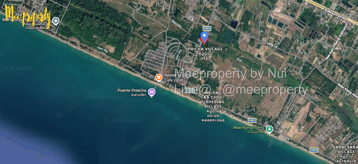 ขายที่ดินระยอง : ขายที่ดินพร้อมโอกาสลงทุน! ใกล้หาดแม่รำพึง เพียง 2 นาที  1.8 กม. โอกาสดีๆ เนื้อที่: 2 ไร่ 1 งาน 42 ตร.ว.  ตะพง  จังหวัดระยอง  ME-250