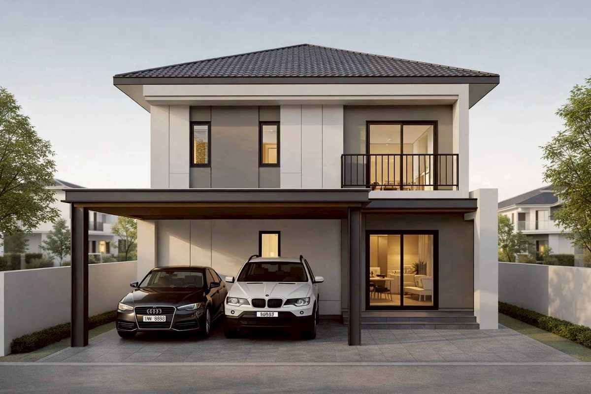 For SaleHouseNawamin, Ramindra : House for sale, Casa Ville Watcharapol (single house, completely renovated), quality single house from Q House, 4 bedrooms.