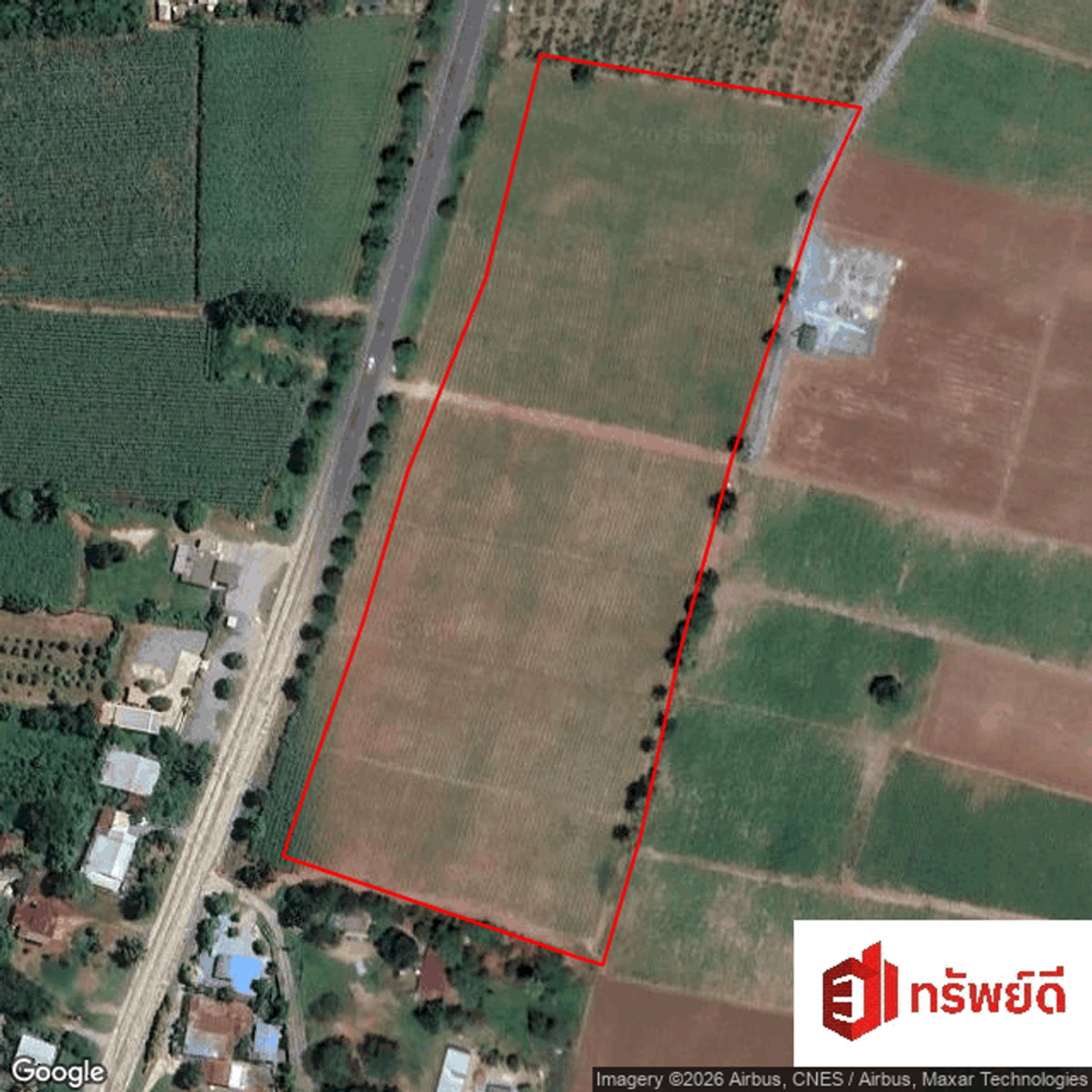 For SaleLandSuphan Buri : Land for sale, U Thong, Suphanburi, 20 rai, 16.4 million baht.