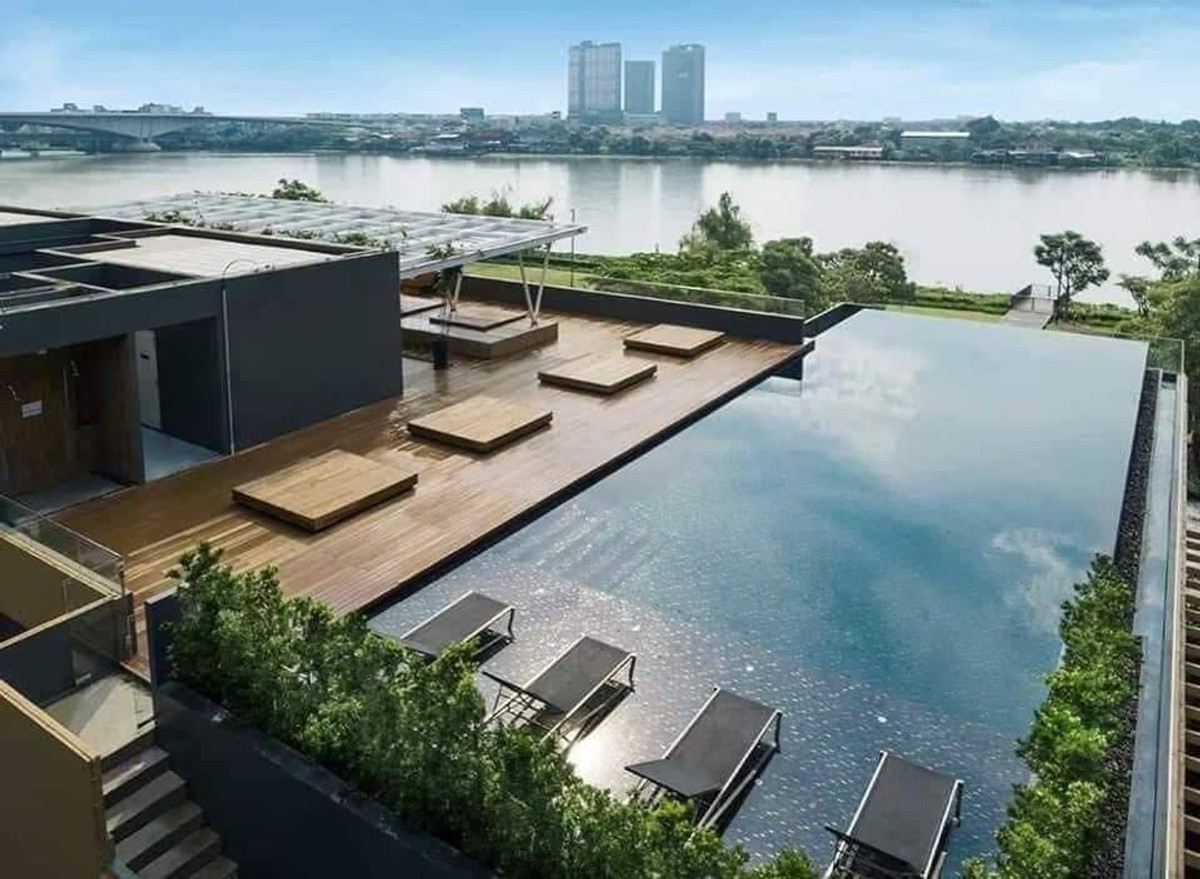 For SaleCondoRattanathibet, Sanambinna : 🔥 Urgent sale! Beautiful room, full river view, The Politan Rive (The Politan Rive), corner room, high floor, Chao Phraya view + city view, very beautiful!