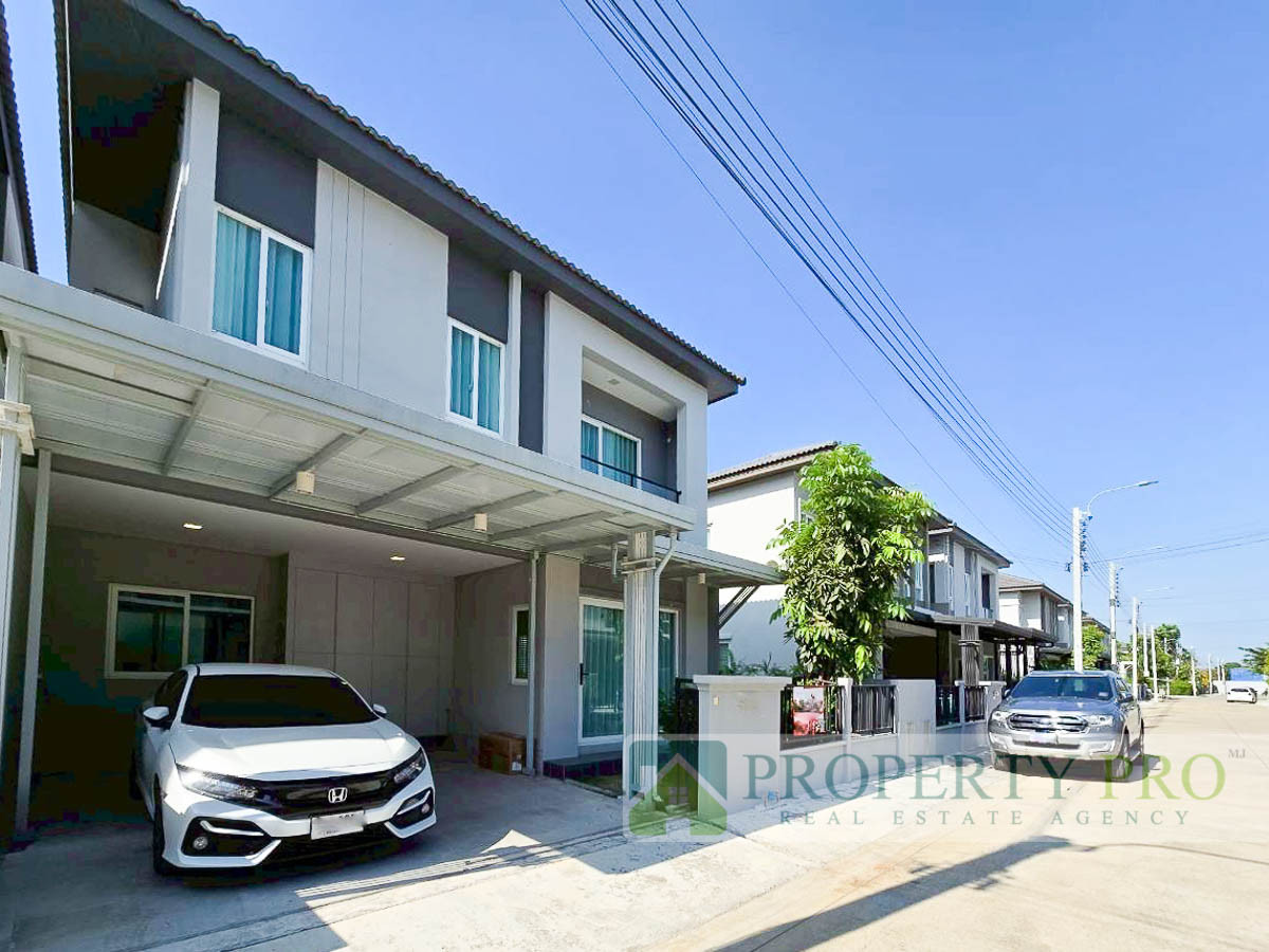 For SaleSamut Prakan,Samrong : TwinHouse for Sale Grande Pleno Bangna Onnut, 3 Bedroom 35 Sqw 146 Sqm Minimal Style with Good Condition Near Chaloem Phrakiat Rama 9, Kingkaew, Suvarnabhumi Airport, Prawet, Ladkrabang, MegaBangna : MJ25S-009