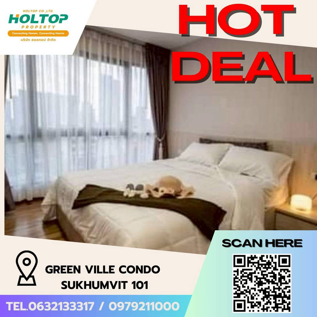 For RentCondoOnnut, Udomsuk : #L033🎉 110369 Condo for rent Green Ville Condo Sukhumvit 101