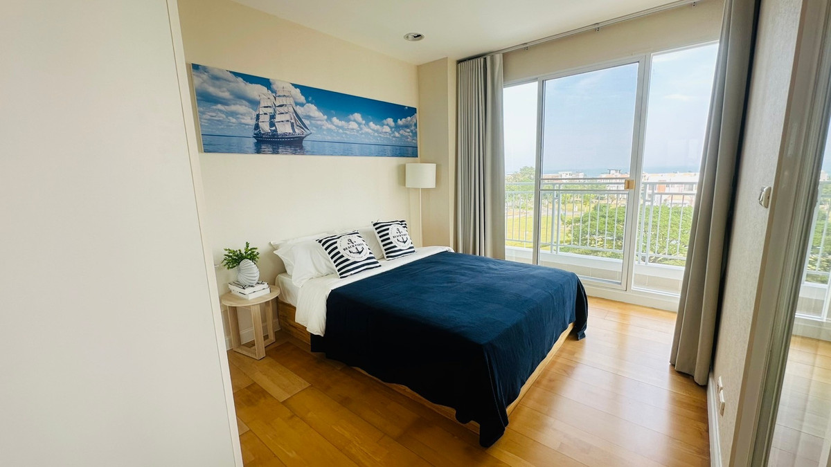 For SaleCondoHuahin, Prachuap Khiri Khan, Pran Buri : Room L-501 (1511/46) swimming pool view and sea view🌅