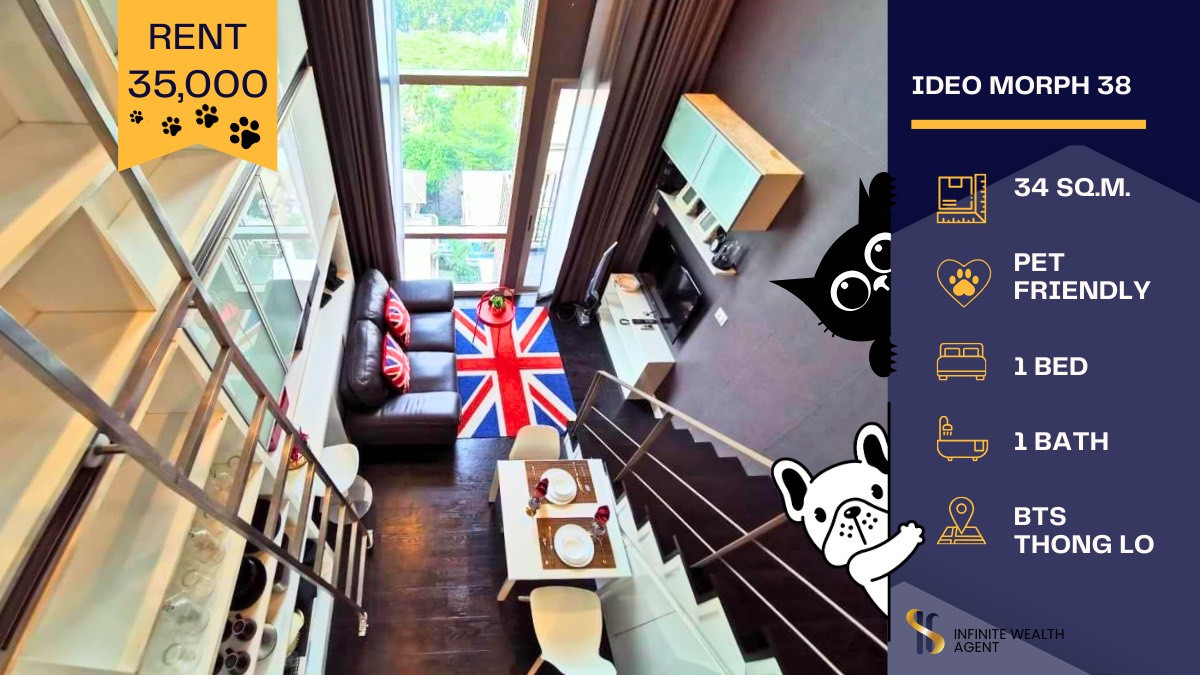 ให้เช่าคอนโดสุขุมวิท อโศก ทองหล่อ : 🐶🐱 คอนโดเลี้ยงสัตว์ได้ ใจกลางสุขุมวิท ห้องสวย วิวโล่ง น่าอยู่มาก! ✨เฟอร์นิเจอร์ครบ พร้อมเข้าอยู่ทันที🛋 