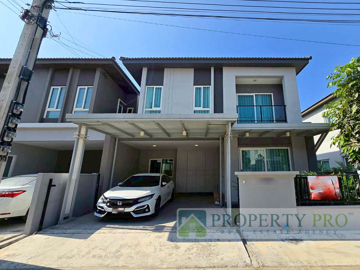 For SaleSamut Prakan,Samrong : TwinHouse for Sale Grande Pleno Bangna Onnut, 3 Bedroom 35 Sqw 146 Sqm Minimal Style with Good Condition Near Chaloem Phrakiat Rama 9, Kingkaew, Suvarnabhumi Airport, Prawet, Ladkrabang, MegaBangna : MJ25S-009