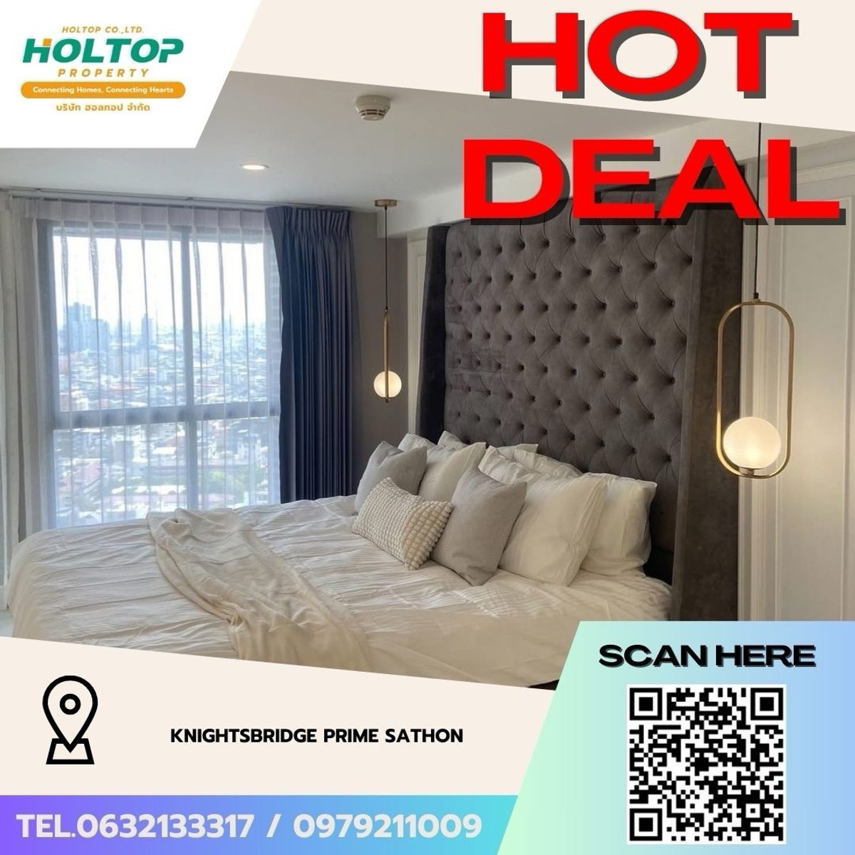 For RentCondoSathorn, Narathiwat : #Z4953💥 110369 🔥Condo for rent KnightsBridge Prime Sathon (old code Z2240)