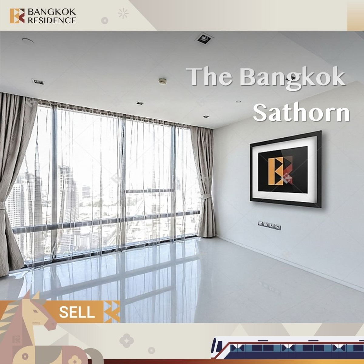 For SaleCondoSathorn, Narathiwat : 🏙️ High-Floor Luxury Living - The Bangkok Sathorn near BTS Surasak