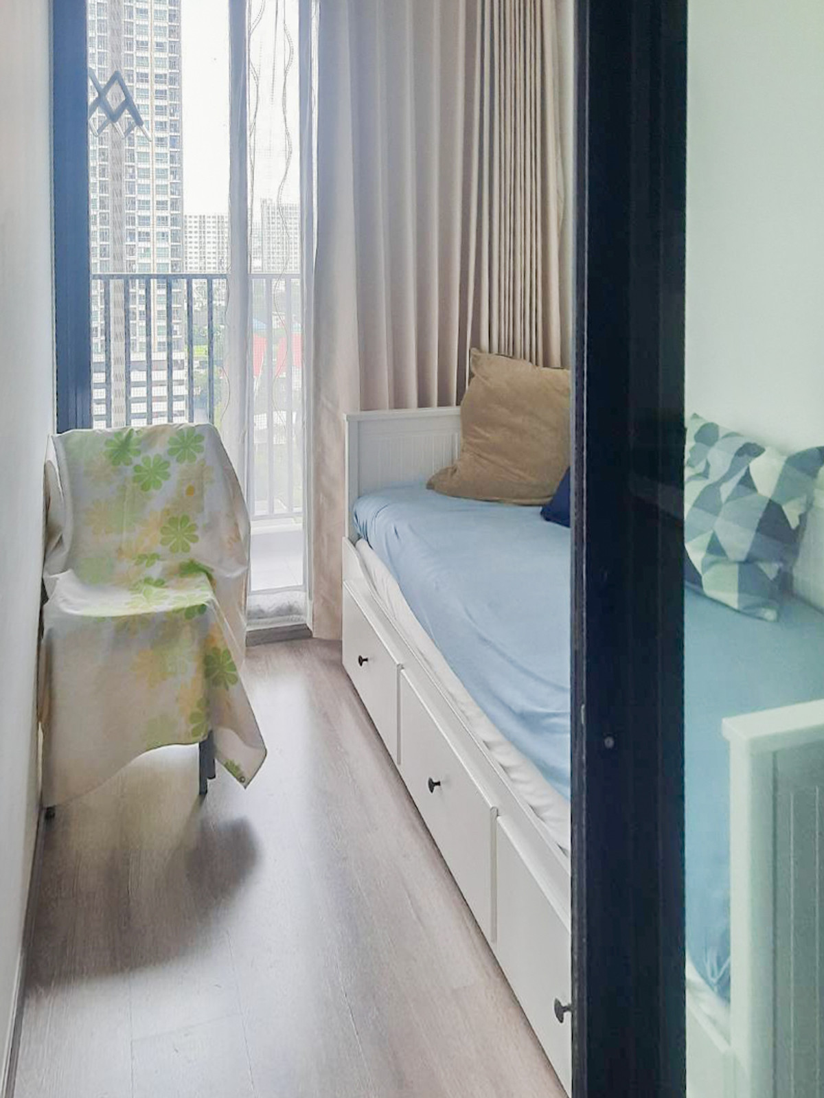 For SaleCondoOnnut, Udomsuk : Corner room, condo for sale, KnightsBridge Prime Onnut, 1 bedroom, 31.62 sq m, 36th floor, high view, near BTS On Nut, price 4.99 million baht.