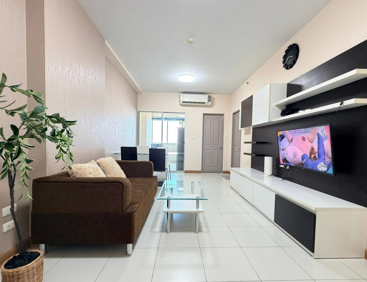 For RentCondoRama9, Petchburi, RCA : Supalai Park Asoke-Ratchada Condo, 2 bedrooms, 1 bathroom, 64 square meters, 22nd floor, complete electrical appliances.