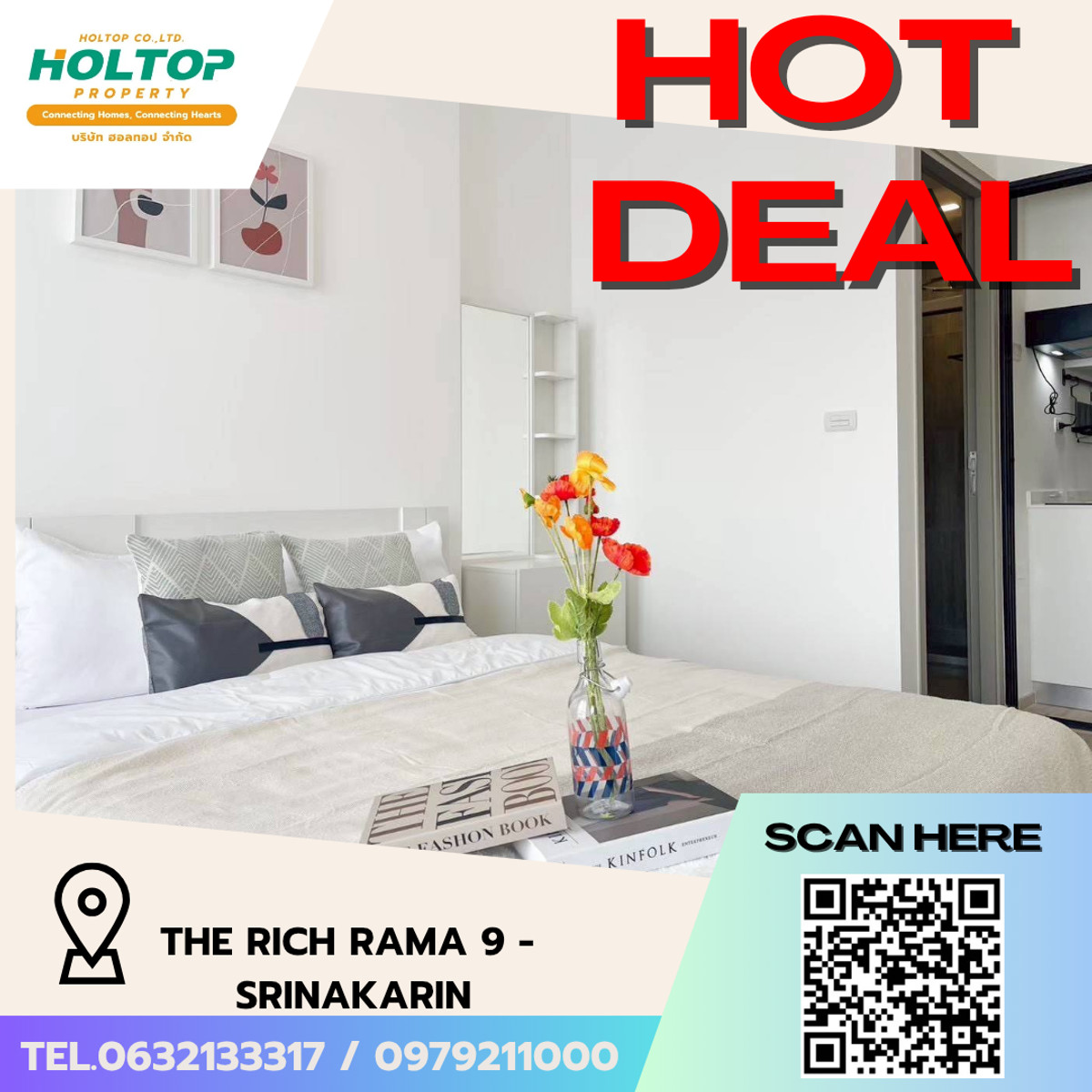 For RentCondoPattanakan, Srinakarin : #L035🎉 110369 Condo for rent The Rich Rama 9 - Srinakarin  