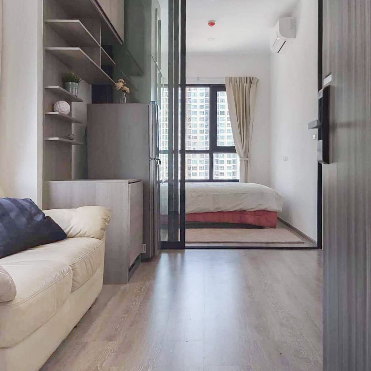 For SaleCondoOnnut, Udomsuk : Corner room, condo for sale, KnightsBridge Prime Onnut, 1 bedroom, 31.62 sq m, 36th floor, high view, near BTS On Nut, price 4.99 million baht.