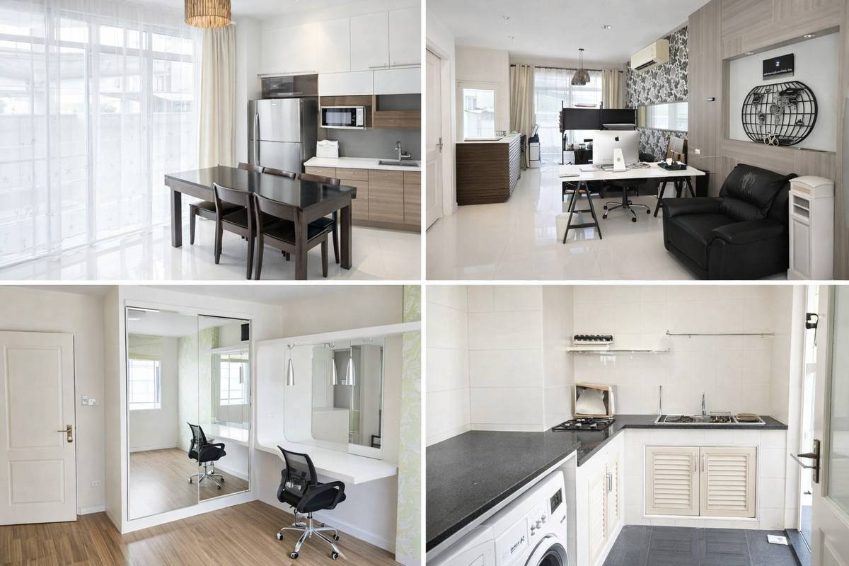 ให้เช่าทาวน์โฮมพระราม 5 ราชพฤกษ์ บางกรวย : ให้เช่าทาวน์โฮม เดอะเทอเรส ติวานนท์ ใกล้ MRT กระทรวงสาธารณะสุข เพียง 3 นาที