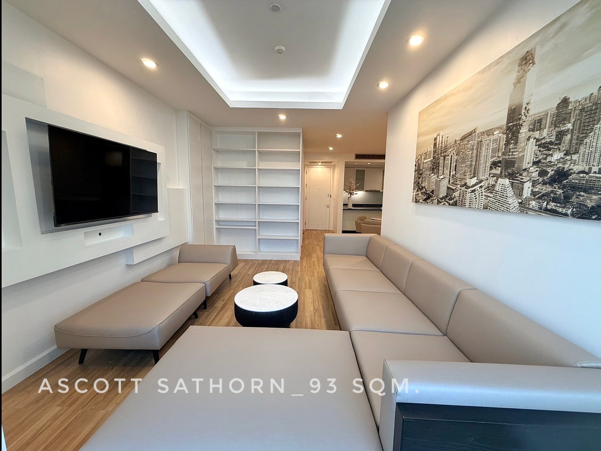 For RentCondoSathorn, Narathiwat : 🎉Newly renovated 2 bedrooms at Ascott Sathorn high gloor with beautiful view near BTS St.Louis