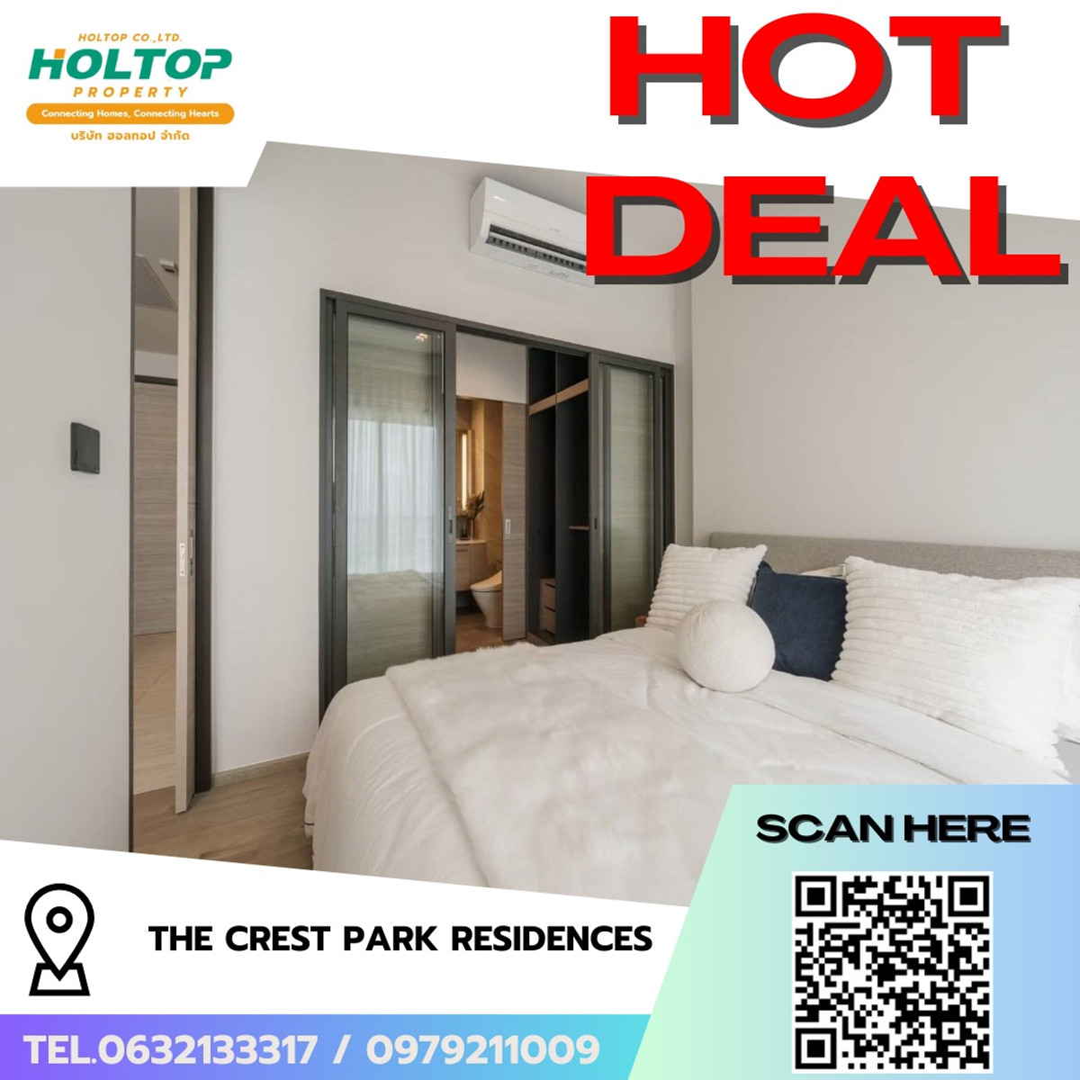 For RentCondoLadprao, Central Ladprao : #R9608 🎉 120369 Condo for rent: The Crest Park Residences (Previous code R8472)