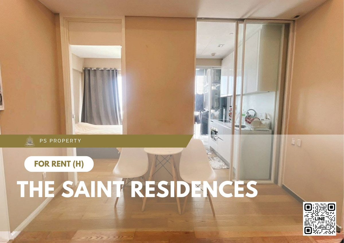 For RentCondoLadprao, Central Ladprao : For rent 📍 The Saint Residences 📍 Fully furnished with appliances. Near BTS Ha Yaek Ladprao.