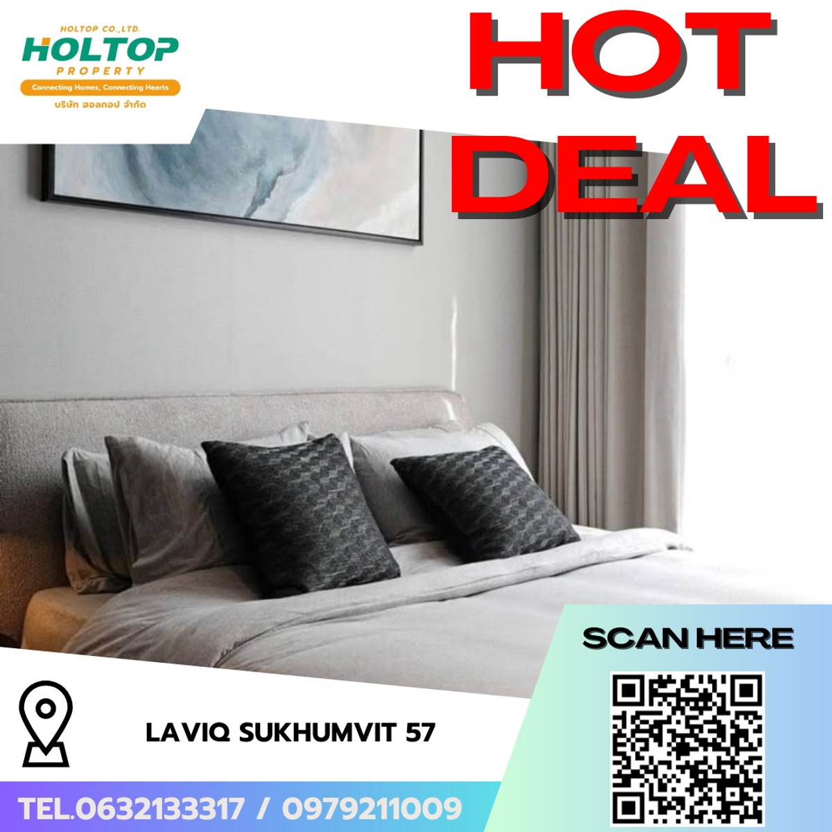 ให้เช่าคอนโดสุขุมวิท อโศก ทองหล่อ : #R9634 🎉 130369  ให้เช่าคอนโด LAVIQ Sukhumvit 57 (รหัสเดิม S2498)