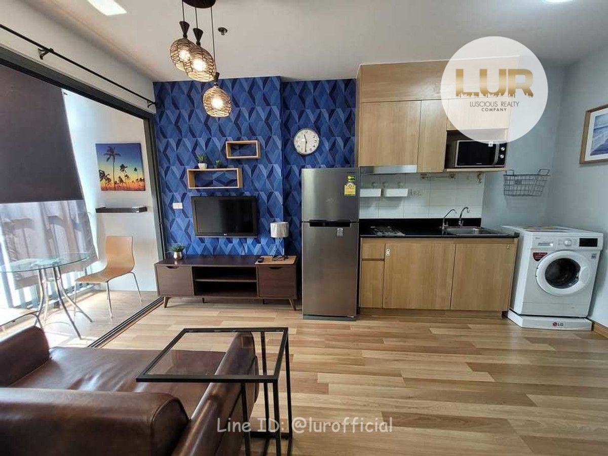 For RentCondoOnnut, Udomsuk : ✅ Condo for rent Ideo Blucove Sukhumvit ✅ 1 bedroom, 1 bathroom, south balcony, good breeze.
