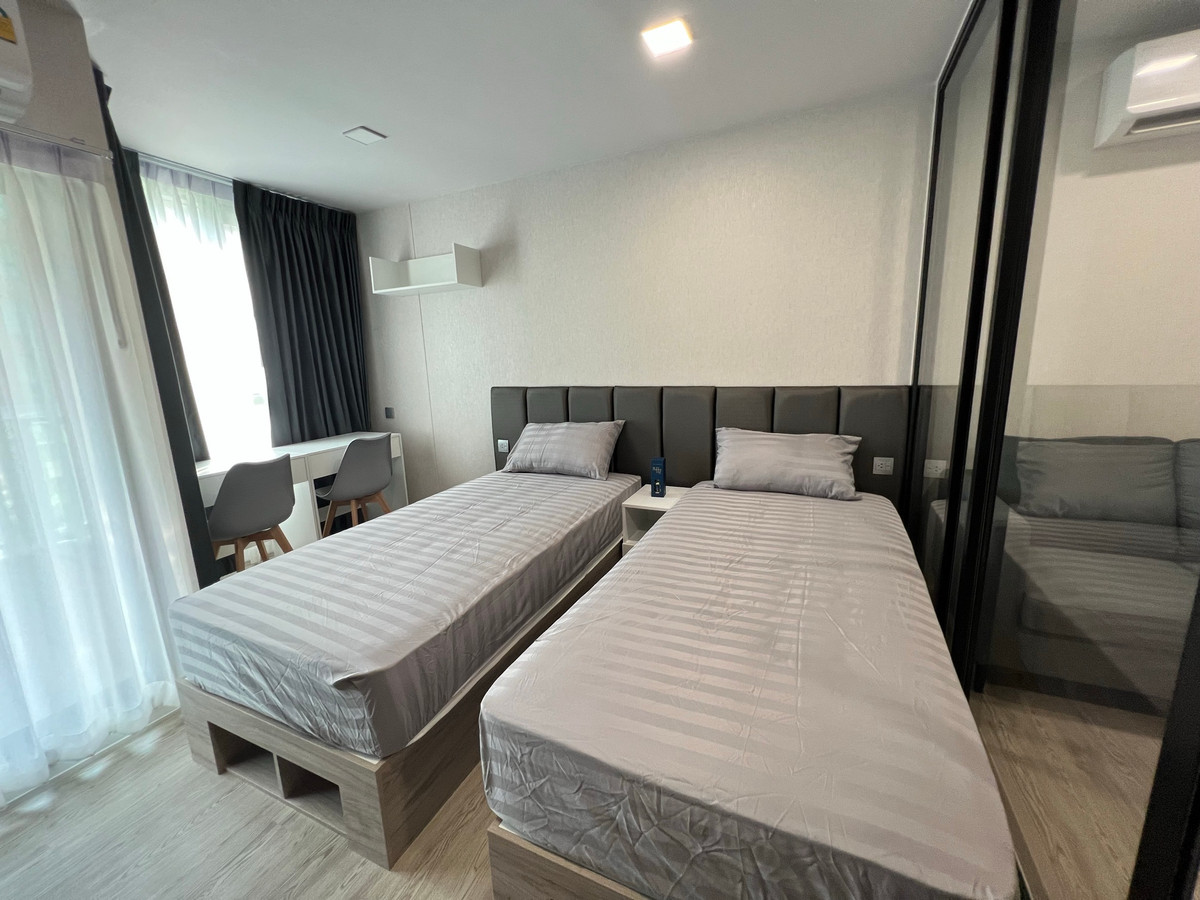 For RentCondoPathum Thani,Rangsit, Thammasat : For rent, Kave Town Colony, beautiful room, walking distance to Bangkok University, fully furnished, separate beds, ready to move in!