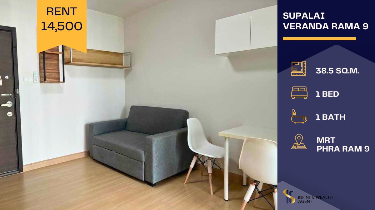 For RentCondoRama9, Petchburi, RCA : 🏡 Beautiful minimalist-style unit, cozy and comfortable at Supalai Veranda Rama 9 📍 Great location near Rama 9 💫