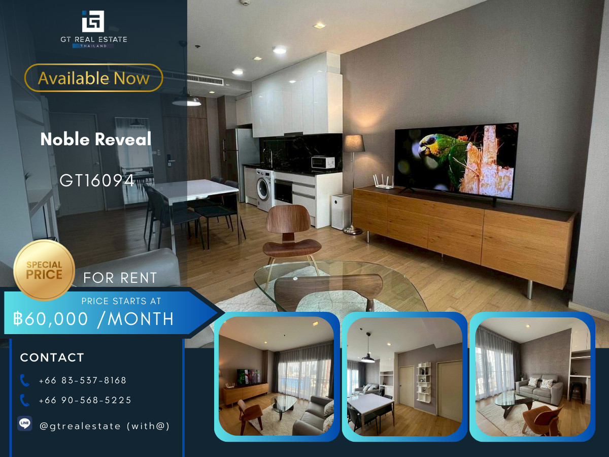 For RentCondoSukhumvit, Asoke, Thonglor : ✨ GT16094 | Noble Reveal | For Rent