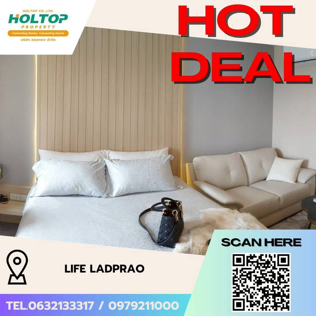 For RentCondoLadprao, Central Ladprao : #L073🎉 130369 condo fer rent LIFE LADPRAO 