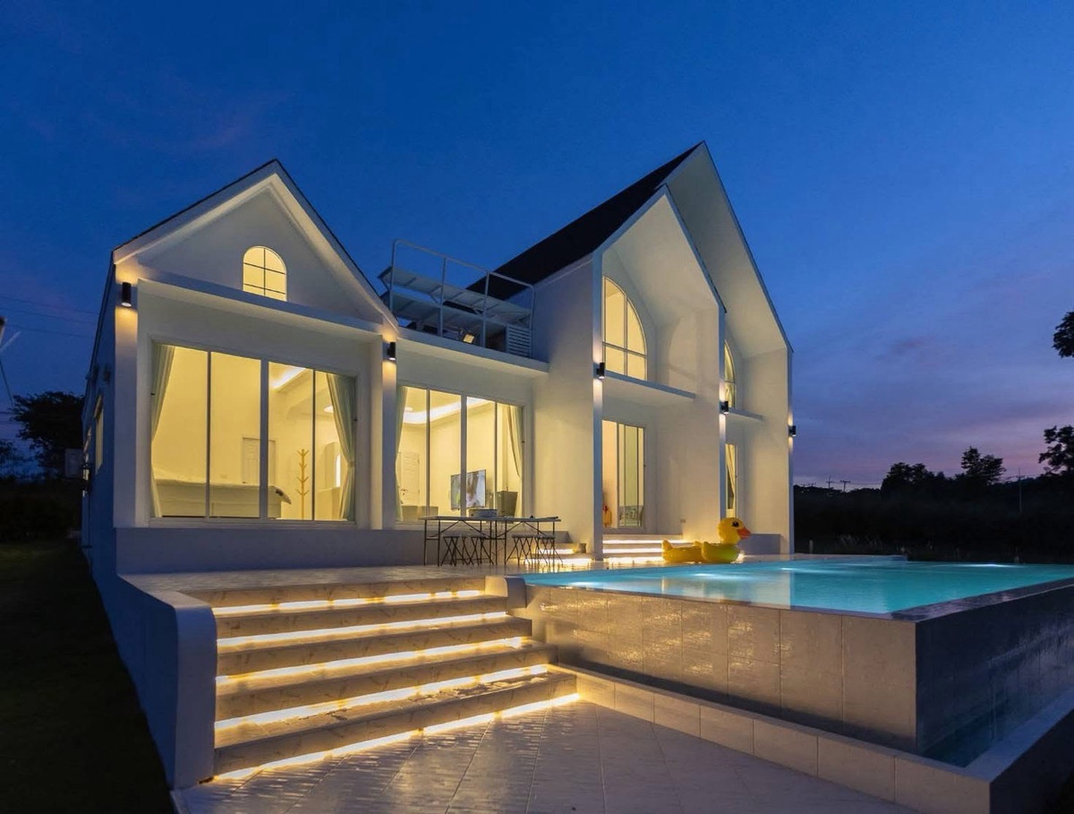 For SaleHousePak Chong KhaoYai : Nordic Style Pool Villas for Sale in Khao Yai Near Sir James Country Club Private Pool Villas with March Promotion
