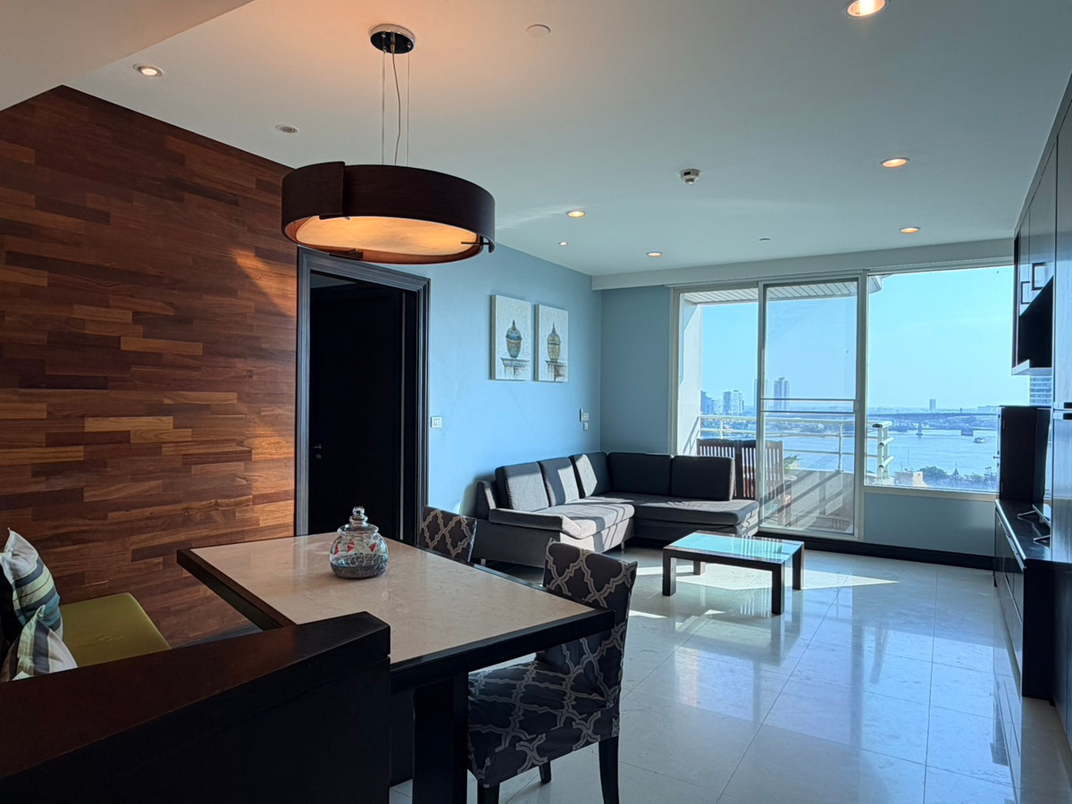 For RentCondoWongwianyai, Charoennakor : ✨ For Rent ✨ Watermark Chaophraya River Condo, Chao Phraya River view | Newly renovated | 2 bedrooms, 94 sq m.