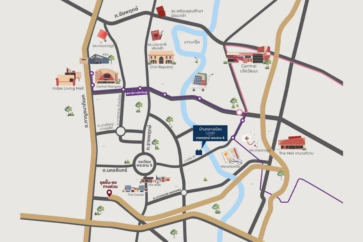 For SaleTownhomeRama5, Ratchapruek, Bangkruai : House for sale in the middle of the city Ratchaphruek-Rama 5 townhome, 3 floors, 17 sq m, Bang Phai Subdistrict, Mueang Nonthaburi District, Nonthaburi Province, price 5,390,000 baht.