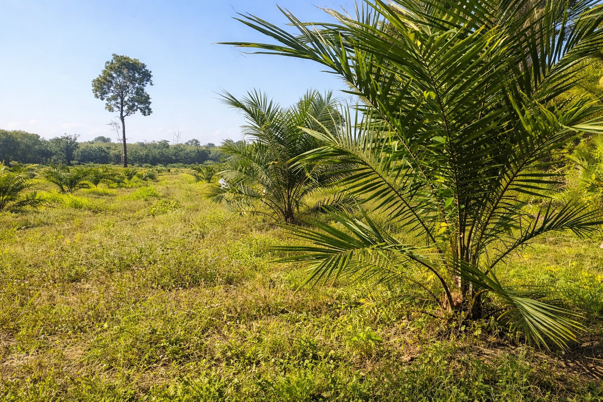 ขายที่ดินนครศรีธรรมราช : 🌴 ขายสวนปาล์ม ติดถนนดำ เอกสารสิทธิ “โฉนด” 🌴  ติดถนนดำ สาย ทุ่งใหญ่ – วัดขนาน