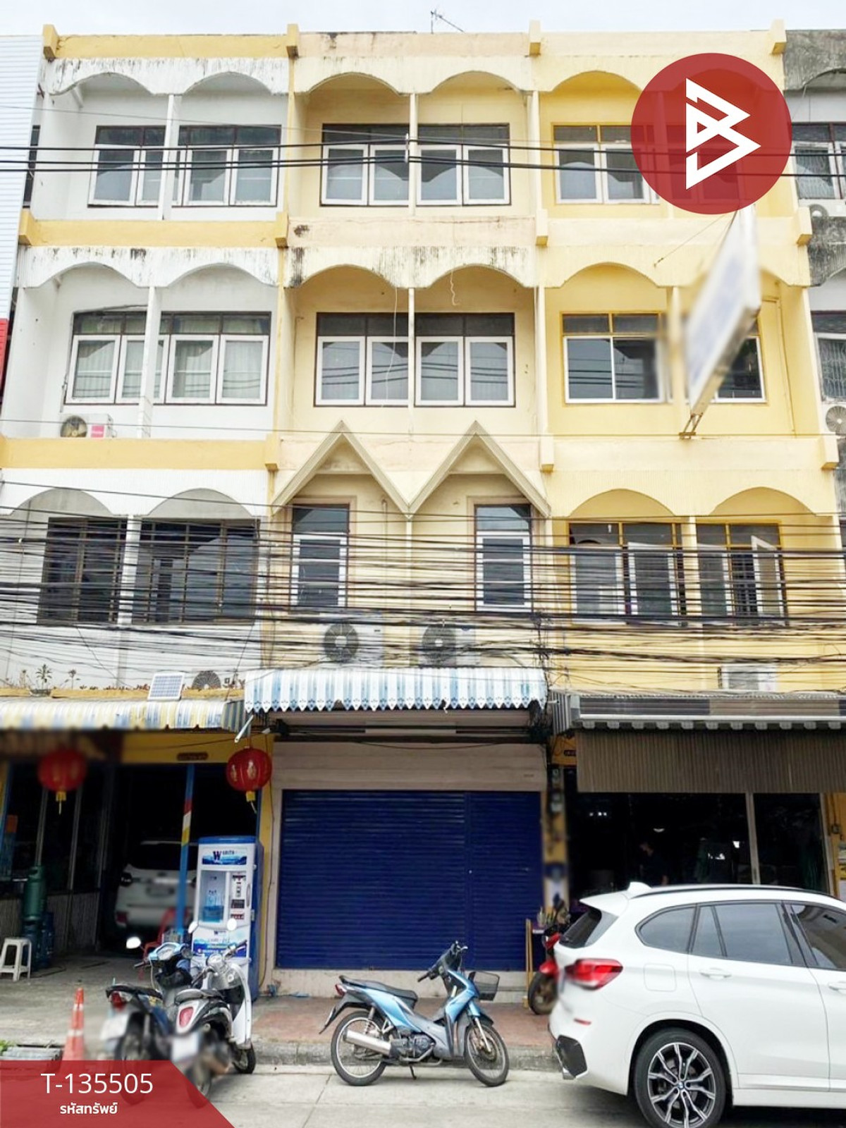 For SaleShop HouseSamut Prakan,Samrong : Commercial building for sale, 4 floors, area 15.3 sq m, Samut Prakan, near BTS Thipphawan.