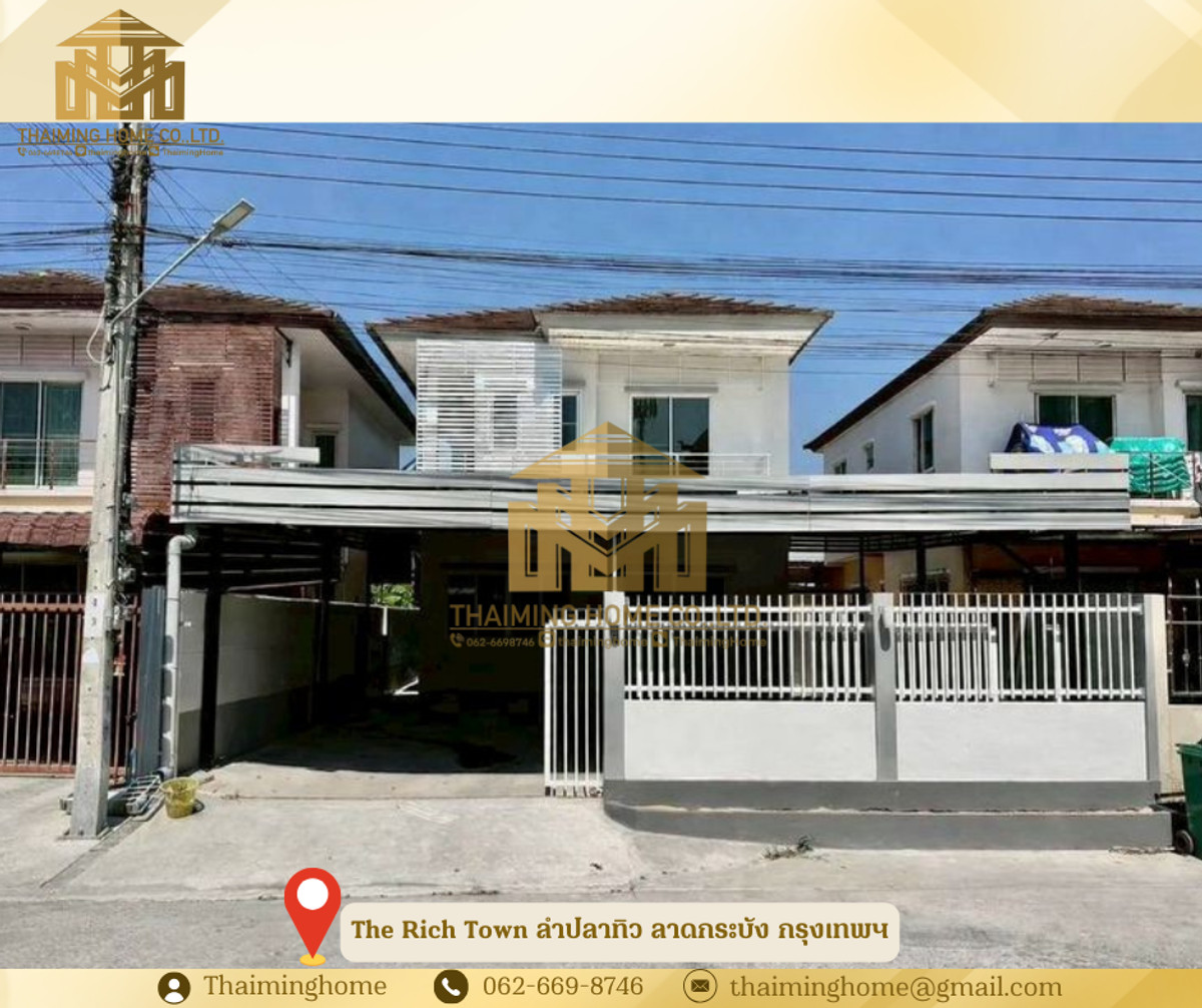 For RentHouseLadkrabang, Suwannaphum Airport : For Rent: Newly Renovated Detached House, The Rich Town, Lat Krabang, Suvarnabhumi Airport.