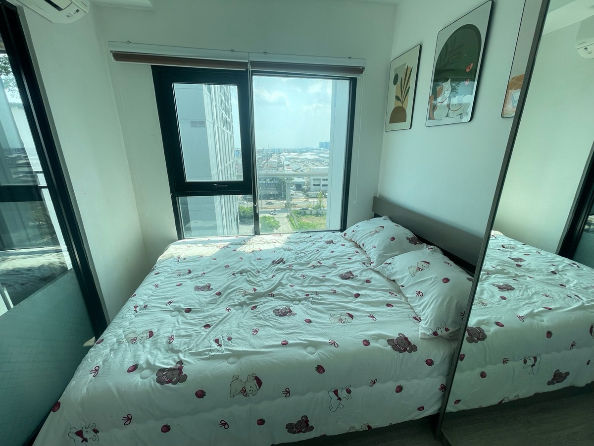 ให้เช่าคอนโดสมุทรปราการ สำโรง : หิ้วกระเป๋ามาได้เลย วิวรถไฟฟ้า เฟอร์ครบ มีเครื่องซัก !!