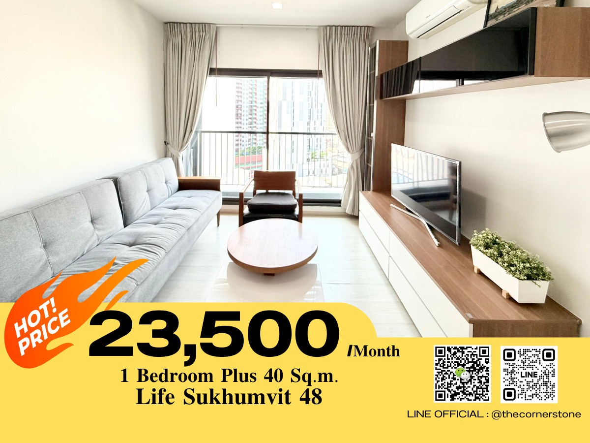 ให้เช่าคอนโดอ่อนนุช อุดมสุข : พร้อมเข้าอยู่ ‼️ ✨𝐋𝐢𝐟𝐞 𝐒𝐮𝐤𝐡𝐮𝐦𝐯𝐢𝐭 𝟒𝟖 ✨ คอนโด 𝐇𝐢𝐠𝐡 𝐑𝐢𝐬𝐞 ใกล้รถไฟฟ้า BTS พระโขนง  ห้องสวย เฟอร์นิเจอร์ และเครื่องใช้ไฟฟ้าครับครัน พร้อมเข้าอยู่ (No.260041)