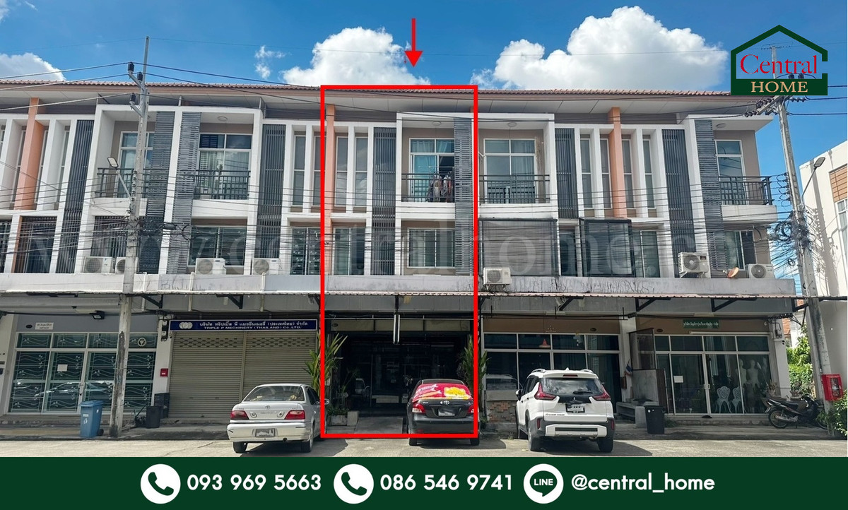 ขายทาวน์โฮมปทุมธานี รังสิต ธรรมศาสตร์ : อาคารพาณิชย์ 3 ชั้น ไอลีฟ ทาวน์ ลำลูกกา คลอง 3 ขายพร้อมผู้เช่า