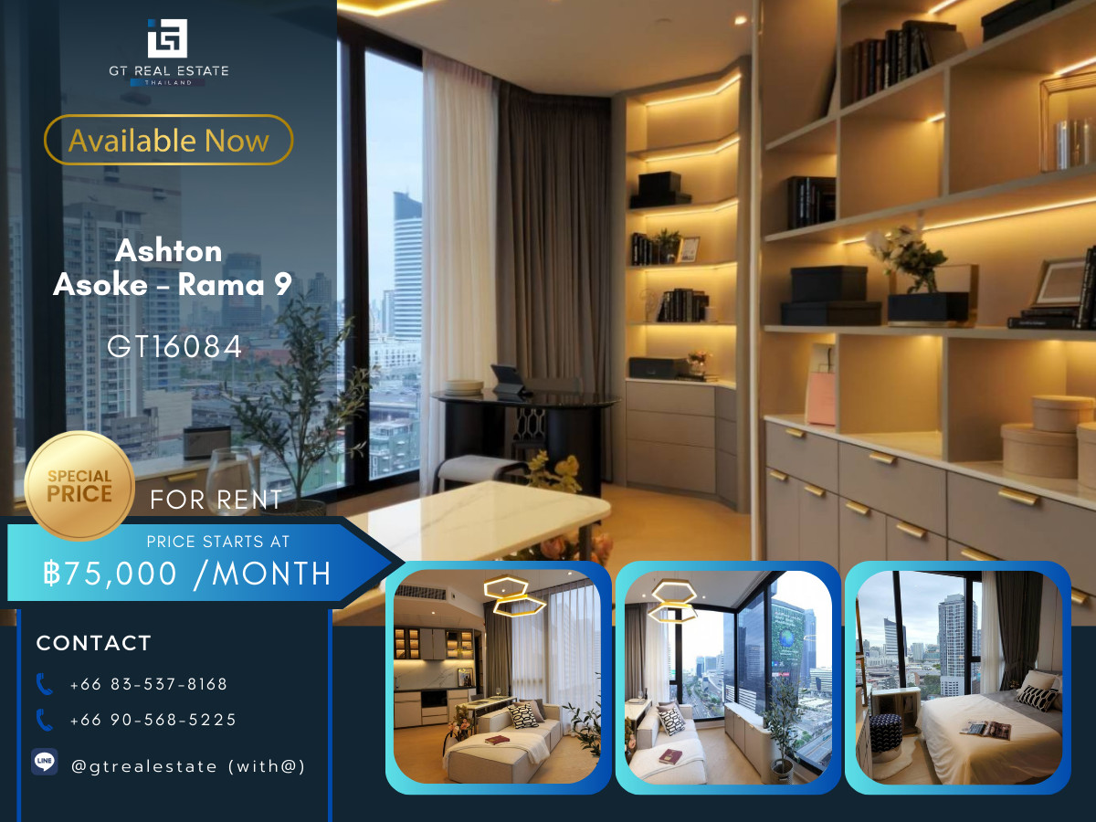 For RentCondoRama9, Petchburi, RCA : ✨ GT16084 | Ashton Asoke – Rama 9 | Prime Rama 9 | High Floor