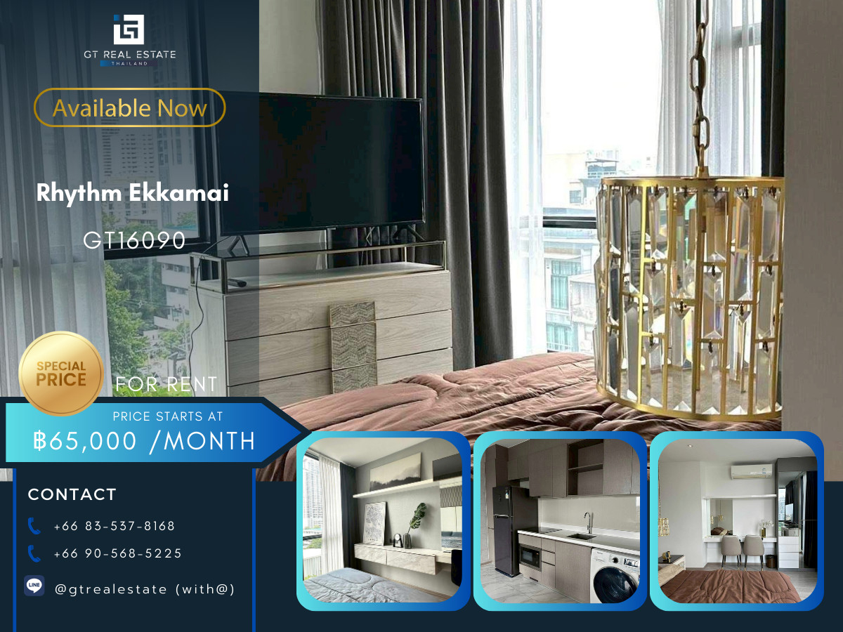 For RentCondoSukhumvit, Asoke, Thonglor : 📣 GT16090 | Rhythm Ekkamai For Rent