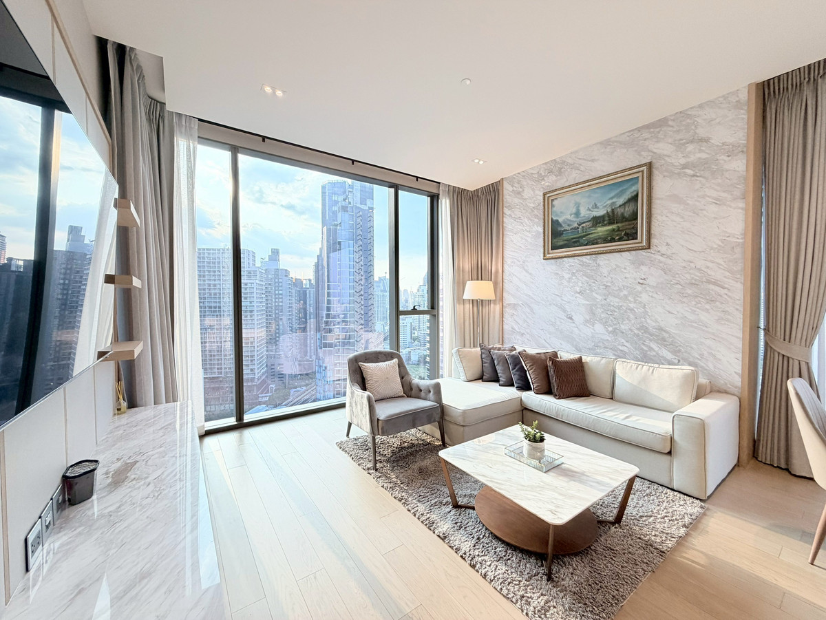 For RentCondoSukhumvit, Asoke, Thonglor : Super Luxury Condo for rent, next to BTS Thonglor✨THE STRAND Thonglor | 2 bedrooms, elegantly decorated. Ready to move in, near Market Place Thonglor.