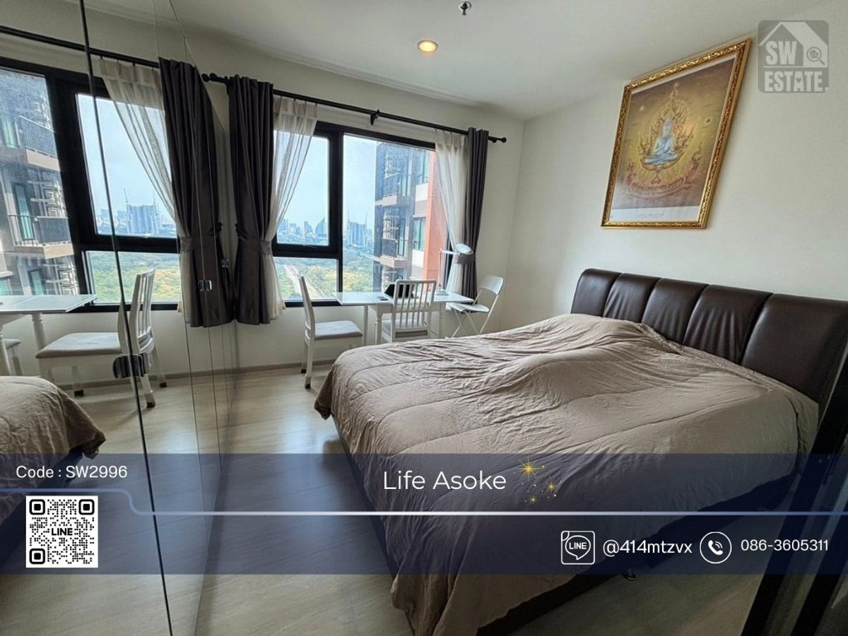 For RentCondoRama9, Petchburi, RCA : ✨️ Condo for rent, Life Asoke, beautifully decorated, ready to move in ✨
