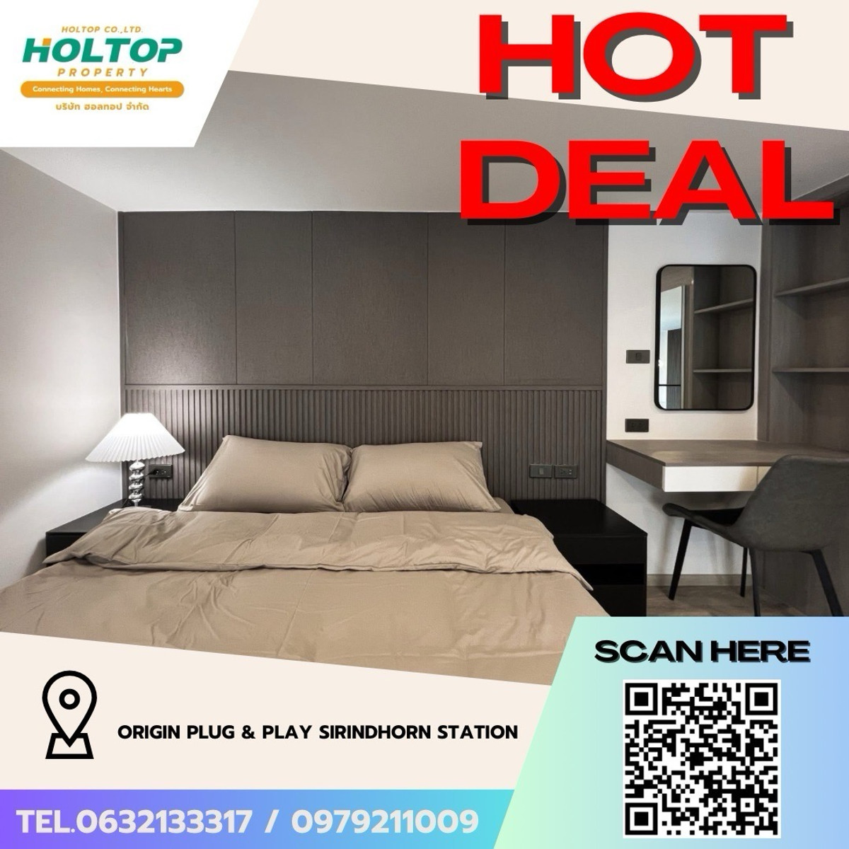 ให้เช่าคอนโดปิ่นเกล้า จรัญสนิทวงศ์ : #Z4960💥 140369 🔥ให้เช่าคอนโด Origin Plug & Play Sirindhorn Station