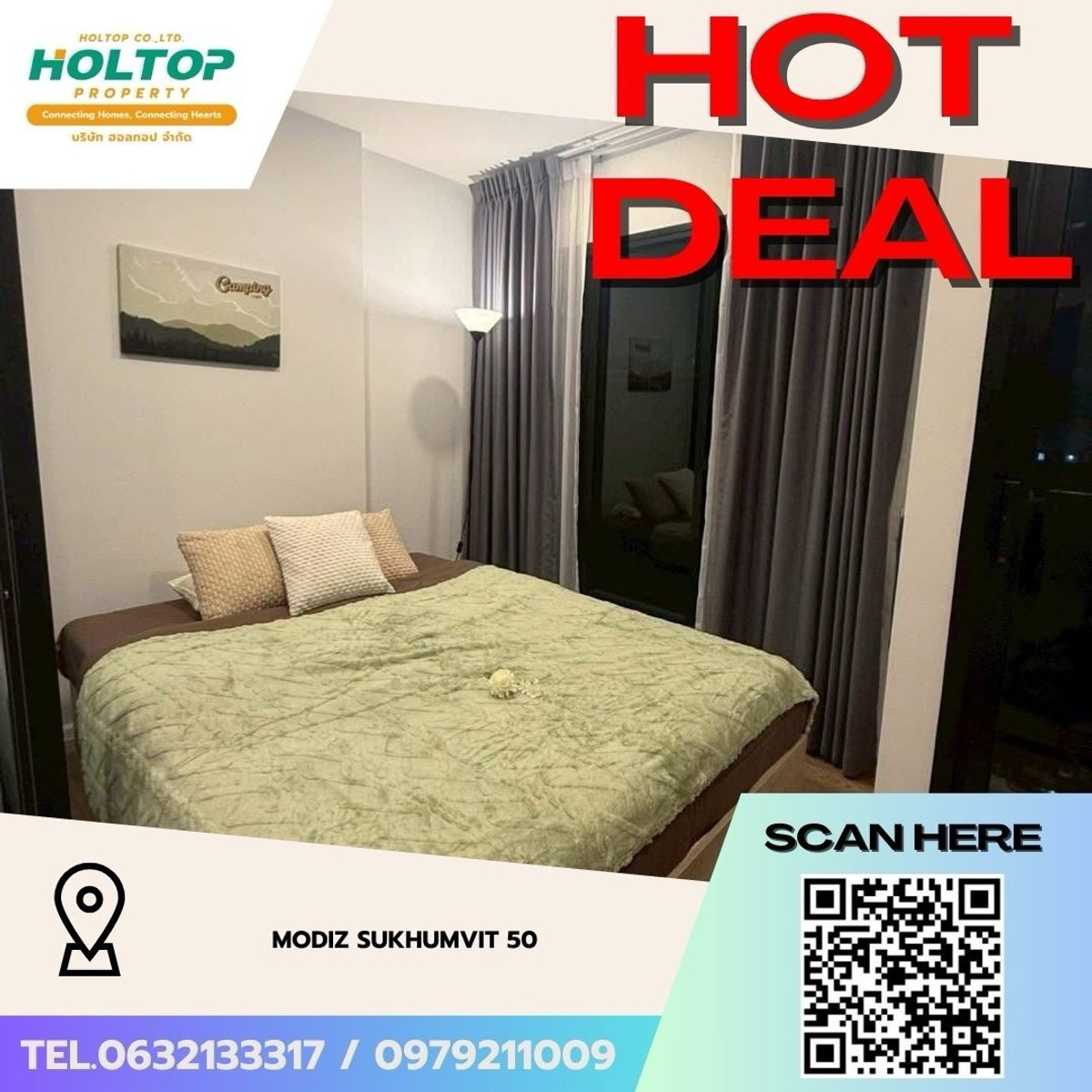 ให้เช่าคอนโดอ่อนนุช อุดมสุข : #Z4968💥 140369 🔥ให้เช่าคอนโด Modiz Sukhumvit 50 (รหัสเดิม Z1761)