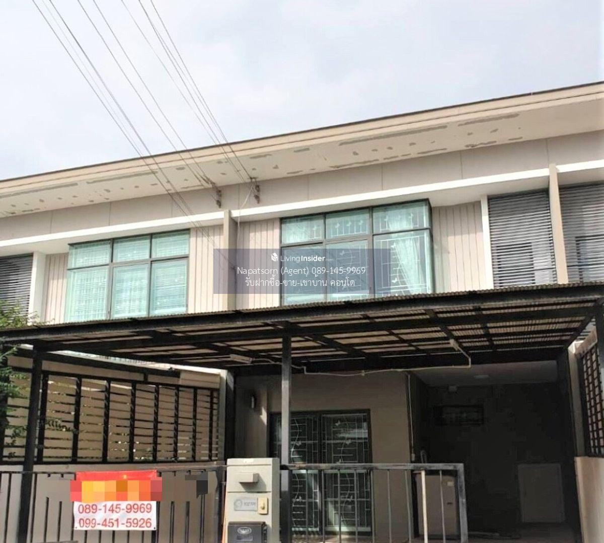 For RentTownhomeVipawadee, Don Mueang, Lak Si : Townhouse for rent, 2 floors, 4 air conditioners, with furniture, near Savewanko Market.