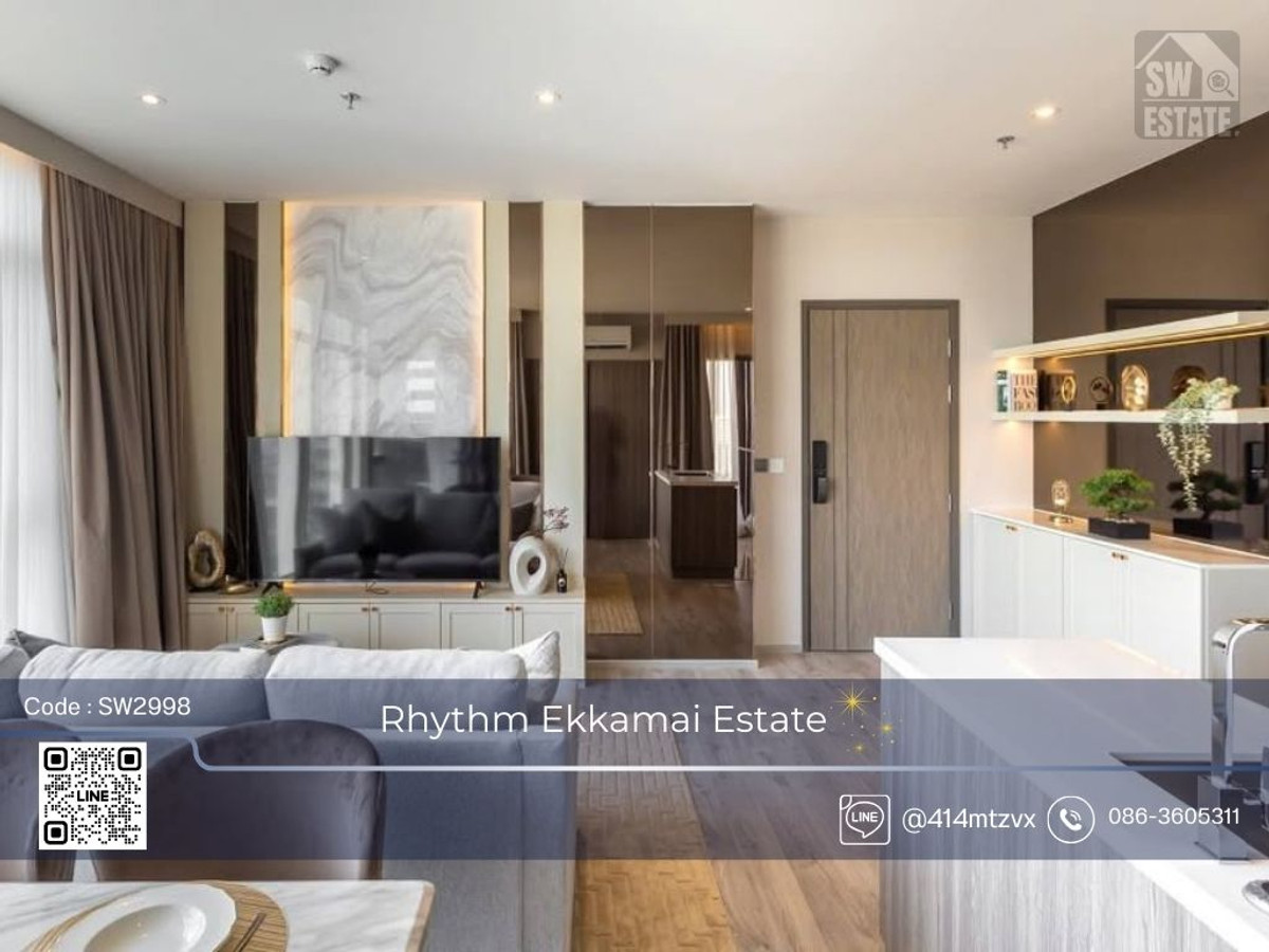 For RentCondoSukhumvit, Asoke, Thonglor : ✨️ Condo for rent Rhythm Ekkamai Estate, beautifully decorated, ready to move in✨